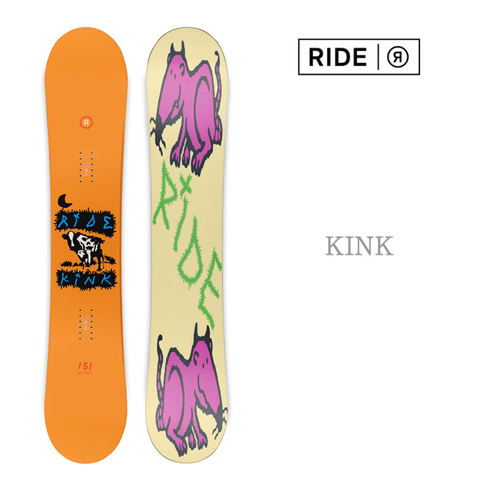 RIDE SNOWBOARDS 24-25 KINK 早期予約 ライド キンク オールマウンテン フリースタイル ハイブリッドキャンバー カービング 地形 パウダー バックカントリー パーク スノーボード メンズ レディース ユニセックス