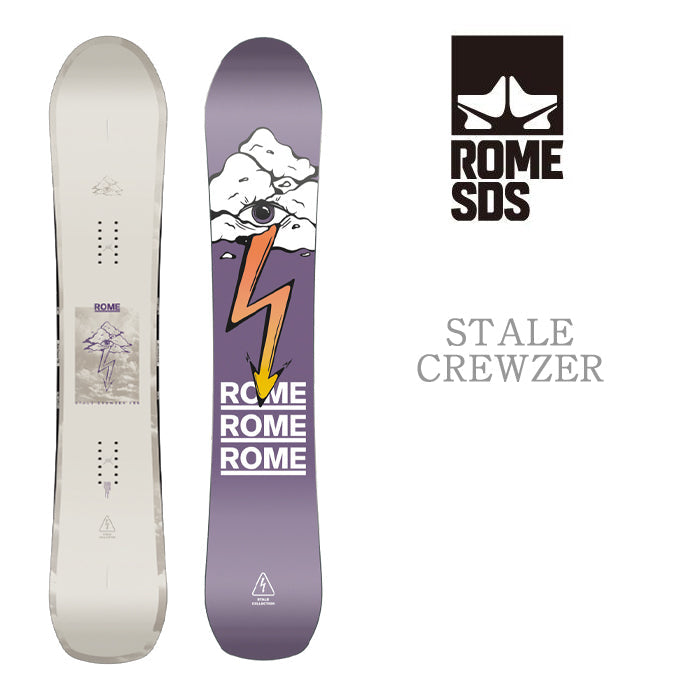 Rome Snowboards Stale Crewzer 24-25 早期予約 ローム ステイルクルーザー オールラウンド フリースタイル オールマウンテン ハイブリッドキャンバー カービング 地形 パーク パウダー スノーボード メンズ