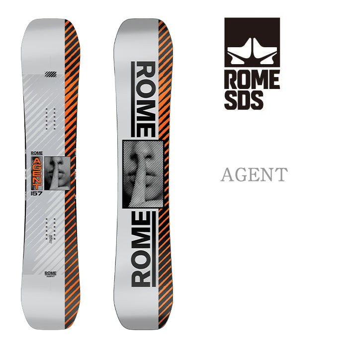 Rome Snowboards Agent 24-25 早期予約 ローム エージェント フリースタイル オールラウンド ハイブリッドキャンバー パーク 地形 カービング ナックルハック スノーボード メンズ