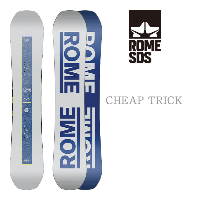 Rome Snowboards Cheap Trick 24-25  ローム チープトリック フリースタイル オールラウンド ハイブリッドキャンバー パーク 地形 カービング ナックルハック ラントリ グラトリ スノーボード メンズ