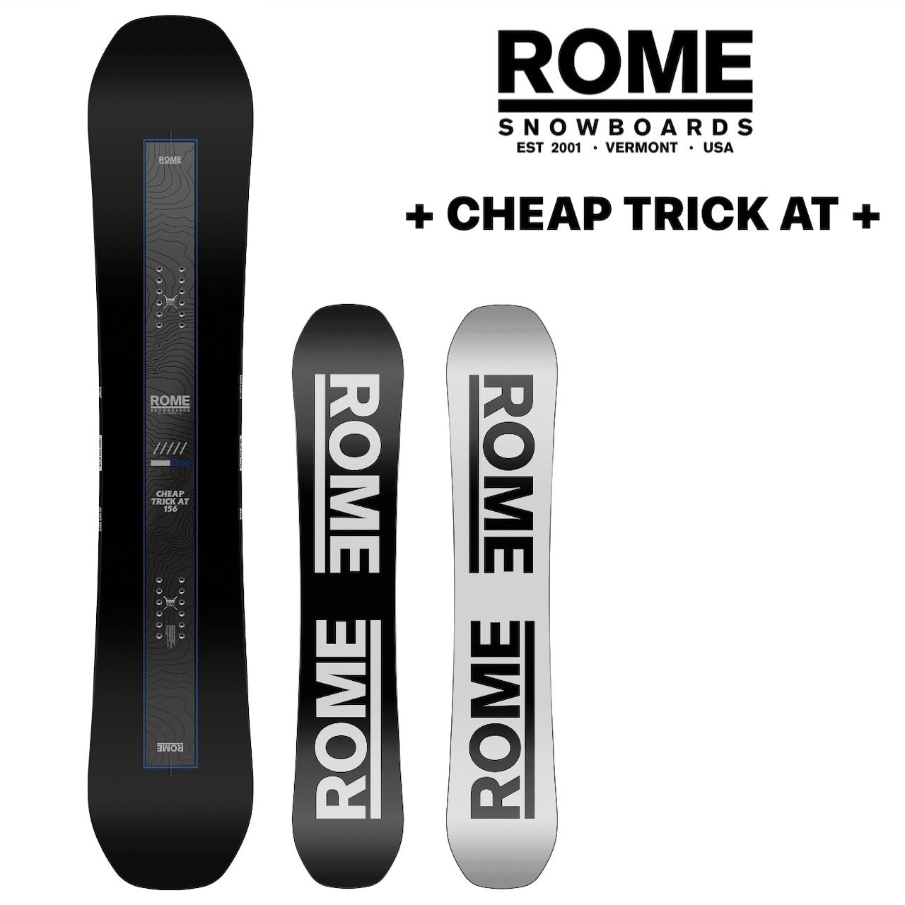 Rome Snowboards Cheap Trick AT 24-25  ローム チープトリック フリースタイル オールラウンド ダブルキャンバー パーク 地形 カービング ナックルハック ラントリ グラトリ スノーボード メンズ