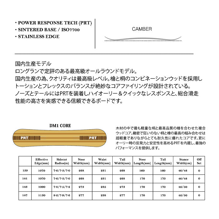 Sabrina Snowboards BULLET 24-25 早期予約 サブリナ バレット 国内生産モデル 限定50本 オールマウンテン キャンバー カービング 地形 パウダー バックカントリー パーク スノーボード レディース