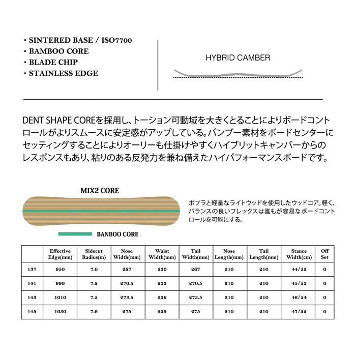 Sabrina Snowboards LOUVE 24-25 早期予約 サブリナ ルーヴ オールマウンテン フリースタイル ハイブリッドキャンバー カービング 地形 グラトリ ラントリ パーク スノーボード レディース