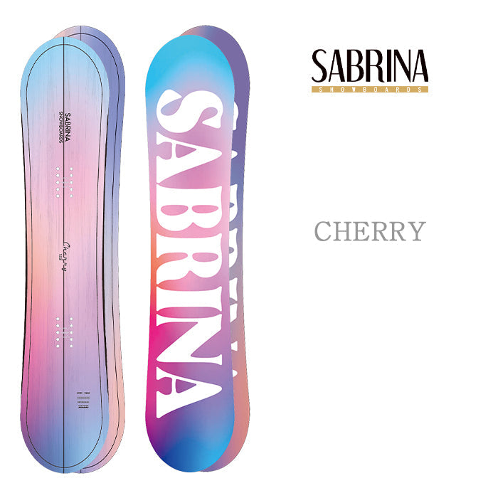 Sabrina Snowboards CHERRY 24-25  サブリナ チェリー オールマウンテン フリースタイル ハイブリッドキャンバー カービング 地形 グラトリ ラントリ パーク スノーボード レディース