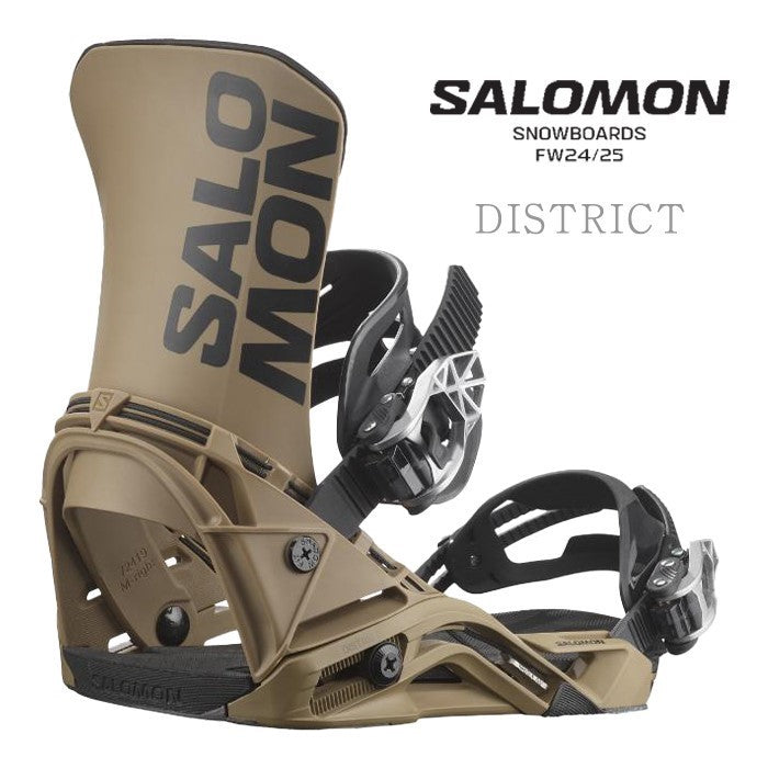 早期予約受付中 Salomon DISTRICT 24-25 snowboard スノーボード サロモン バインディング ディストリクト オールマウンテン フリースタイル カービング グラトリ パウダー ビンディング メンズ ユニセックス