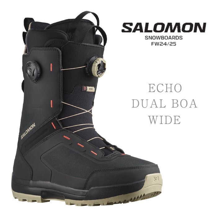 早期予約受付中 Salomon ECHO DUAL BOA WIDE 24-25 snowboard スノーボード サロモン ブーツ エコーデュアルボア ワイドフィット ボアシステム オールマウンテン フリースタイル カービング グラトリ パウダー メンズ