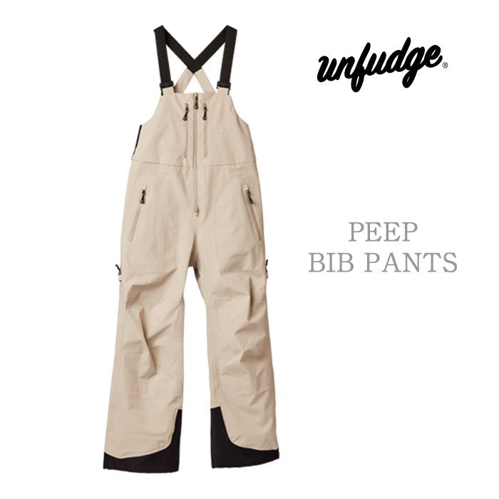 unfudge snow wear PEEP BIB PANTS 24-25 スノーボード ウェア アンファッジ カービング グラトリ ラントリ バックカントリー パウダー メンズ レディース ユニセックス