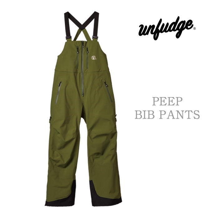 早期予約受付中 unfudge snow wear PEEP BIB PANTS 24-25 スノーボード ウェア アンファッジ カービング グラトリ ラントリ バックカントリー パウダー メンズ レディース ユニセックス