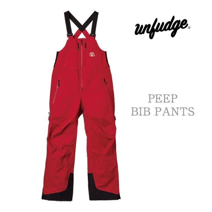 unfudge snow wear PEEP BIB PANTS 24-25 スノーボード ウェア アンファッジ カービング グラトリ ラントリ バックカントリー パウダー メンズ レディース ユニセックス