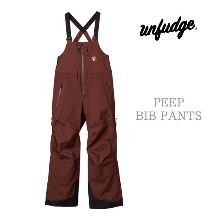 早期予約受付中 unfudge snow wear PEEP BIB PANTS 24-25 スノーボード ウェア アンファッジ カービング グラトリ ラントリ バックカントリー パウダー メンズ レディース ユニセックス