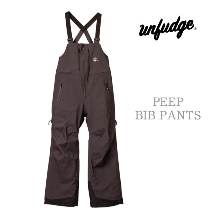 早期予約受付中 unfudge snow wear PEEP BIB PANTS 24-25 スノーボード ウェア アンファッジ カービング グラトリ ラントリ バックカントリー パウダー メンズ レディース ユニセックス