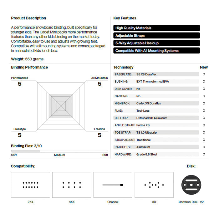 Union Snowboard Bindings Cadet Mini 24-25 早期予約 ユニオン ビンディング バインディング キャデットミニ オールマウンテン カービング パウダー バックカントリー フリースタイル  グラトリ ラントリ スノーボード ジュニア キッズ