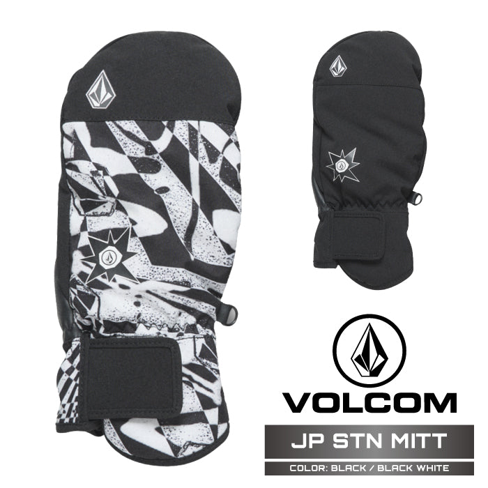 スノーボード スキー グローブ ボルコム VOLCOM JP STN MITT Black・Black White 手袋 メンズ レディース 24-25 日本正規品