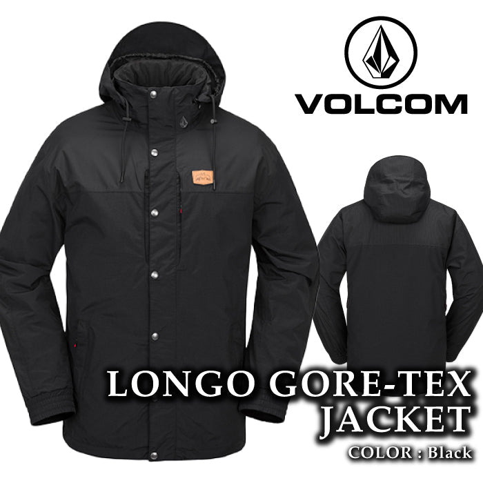 ボルコム スノーボード ウェア ジャケット VOLCOM MENS LONGO GORE-TEX JACKET Black ゴアテックス メンズ 24-25 日本正規品