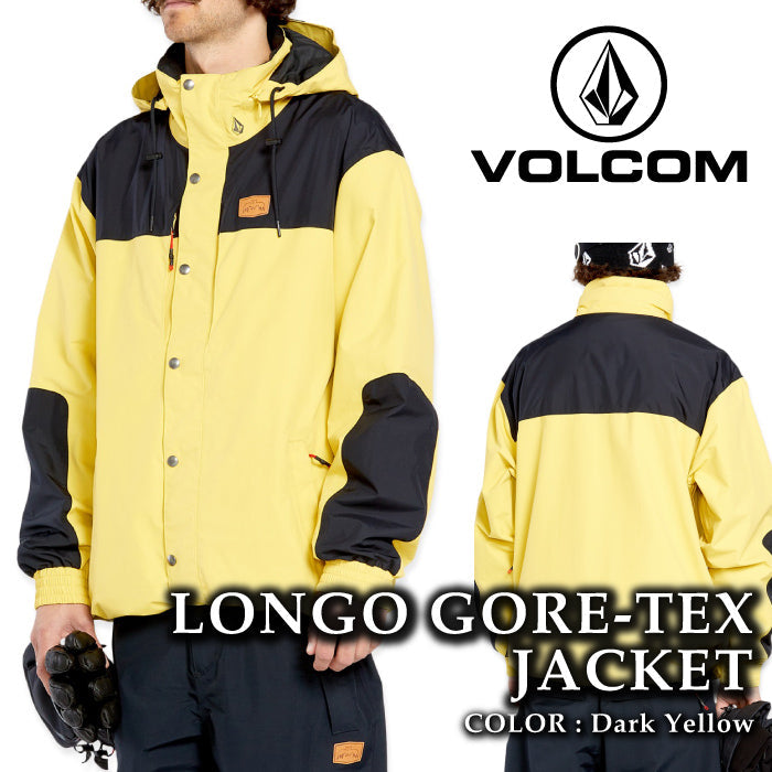 ボルコム スノーボード ウェア ジャケット VOLCOM MENS LONGO GORE-TEX JACKET Dark Yellow ゴアテックス メンズ 24-25 日本正規品