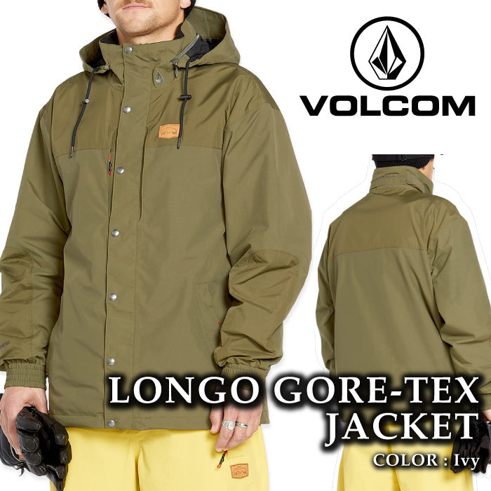 ボルコム スノーボード ウェア ジャケット VOLCOM MENS LONGO GORE-TEX JACKET Ivy ゴアテックス メンズ 24-25 日本正規品