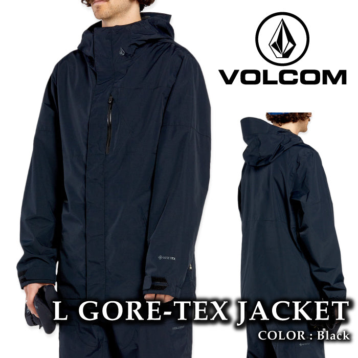 ボルコム スノーボード ウェア ジャケット VOLCOM MENS L GORE-TEX JACKET Black ゴアテックス メンズ 24-25 日本正規品