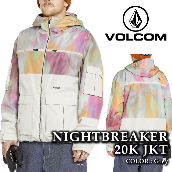 ボルコム スノーボード ウェア ジャケット VOLCOM MENS NIGHTBREAKER 20K JACKET Grey メンズ 24-25 日本正規品