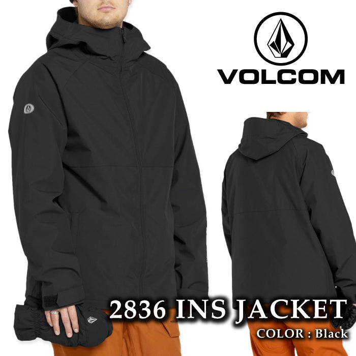 ボルコム スノーボード ウェア ジャケット VOLCOM MENS 2836 INSULATED JACKET Black メンズ 24-25 日本正規品