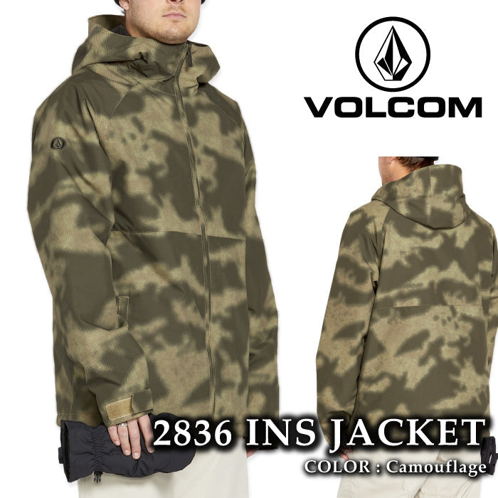 ボルコム スノーボード ウェア ジャケット VOLCOM MENS 2836 INSULATED JACKET Camouflage メンズ 24-25 日本正規品