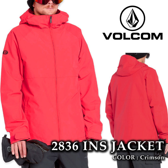 ボルコム スノーボード ウェア ジャケット VOLCOM MENS 2836 INSULATED JACKET Crimson メンズ 24-25 日本正規品