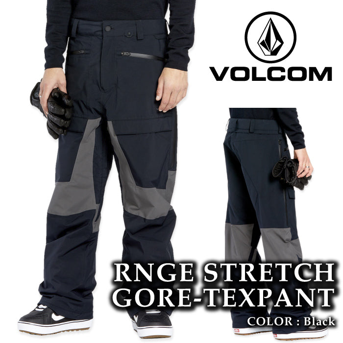 ボルコム スノーボード ウェア パンツ VOLCOM MENS RNGE STRETCH GORE-TEX PANTS Black ゴアテックス メンズ 24-25 日本正規品