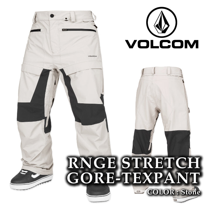 ボルコム スノーボード ウェア パンツ VOLCOM MENS RNGE STRETCH GORE-TEX PANTS Stone ゴアテックス メンズ 24-25 日本正規品