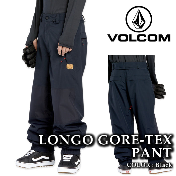 ボルコム スノーボード ウェア パンツ VOLCOM MENS LONGO GORE-TEX PANTS Black ゴアテックス メンズ 24-25 日本正規品