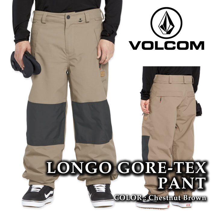 ボルコム スノーボード ウェア パンツ VOLCOM MENS LONGO GORE-TEX PANTS Chestnut Brown ゴアテックス メンズ 24-25 日本正規品