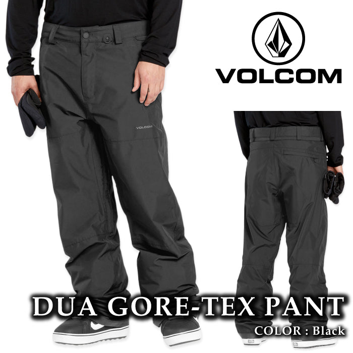 ボルコム スノーボード ウェア パンツ VOLCOM MENS DUA GORE-TEX PANTS Black ゴアテックス メンズ 24-25 日本正規品