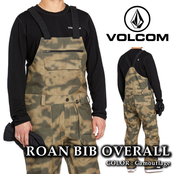 ボルコム スノーボード ウェア ビブパンツ VOLCOM MENS ROAN BIB OVERALL Camouflage メンズ 24-25 日本正規品