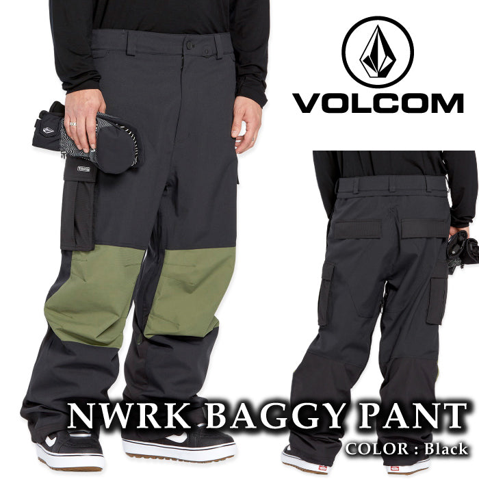 ボルコム スノーボード ウェア パンツ VOLCOM MENS NWRK BAGGY PANTS Black メンズ 24-25 日本正規品