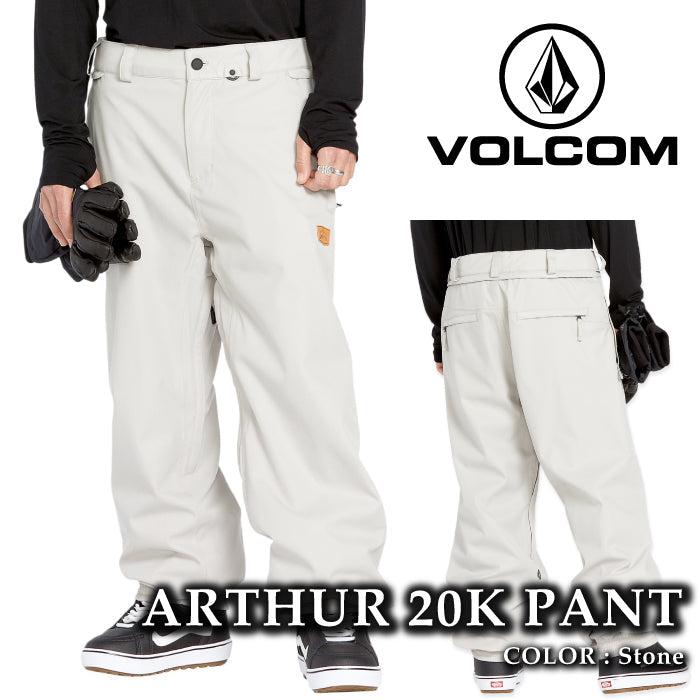 ボルコム スノーボード ウェア パンツ VOLCOM MENS ARTHUR 20K PANTS Stone メンズ 24-25 日本正規品