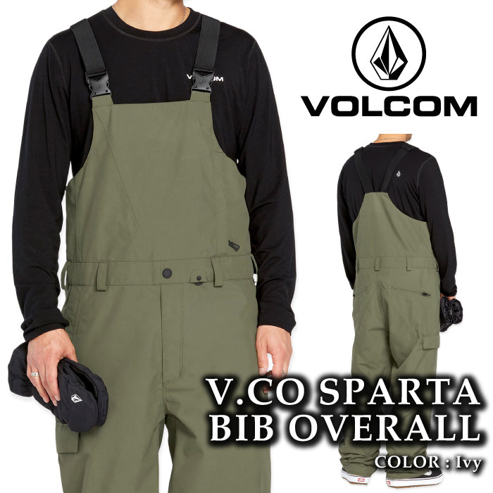 ボルコム スノーボード ウェア ビブパンツ VOLCOM MENS V.CO SPARTA BIB OVERALL Ivy メンズ 24-25 日本正規品