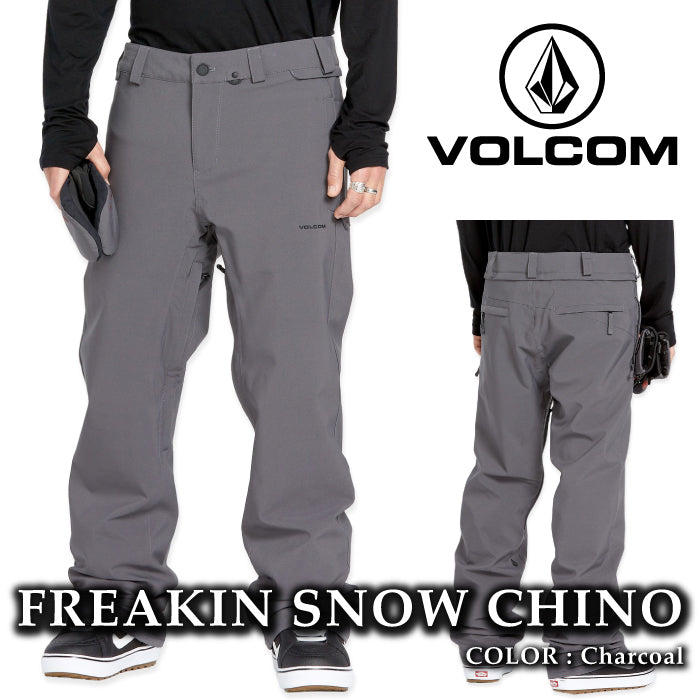 ボルコム スノーボード ウェア パンツ VOLCOM MENS FREAKIN SNOW CHINO Charcoal メンズ 24-25 日本正規品