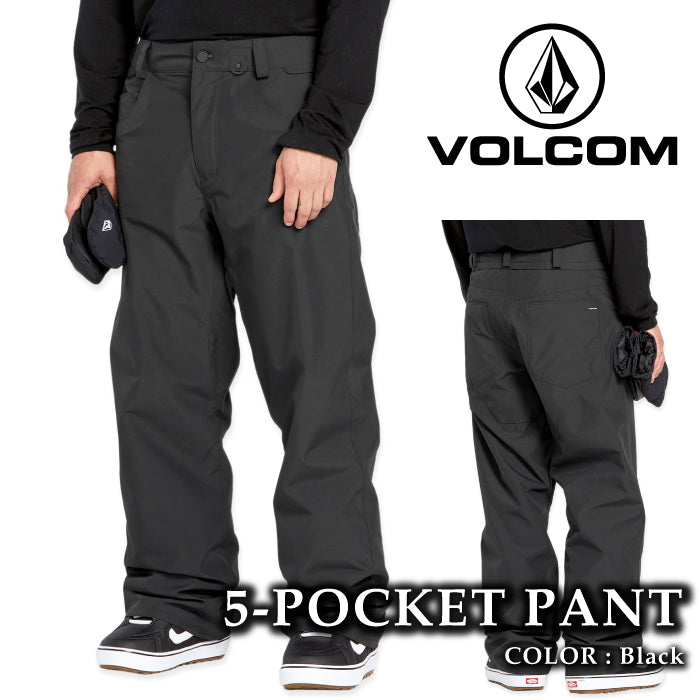 ボルコム スノーボード ウェア パンツ VOLCOM MENS 5-POCKET PANTS Black メンズ 24-25 日本正規品