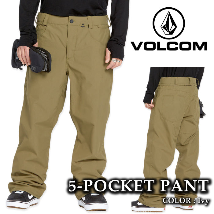 ボルコム スノーボード ウェア パンツ VOLCOM MENS 5-POCKET PANTS Ivy メンズ 24-25 日本正規品