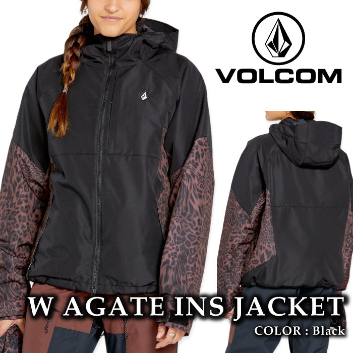 ボルコム スノーボード ウェア ジャケット VOLCOM WOMENS AGATE INSULATED JACKET Black レディース 24-25 日本正規品