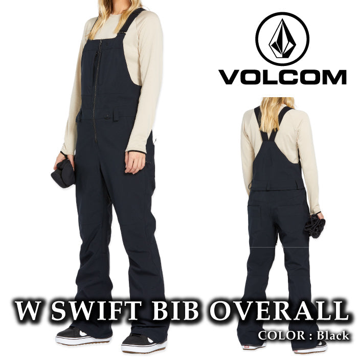 ボルコム スノーボード ウェア ビブパンツ VOLCOM WOMENS SWIFT BIB OVERALL Black レディース 24-25 日本正規品