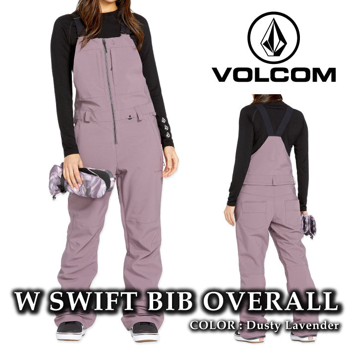 ボルコム スノーボード ウェア ビブパンツ VOLCOM WOMENS SWIFT BIB OVERALL Dusty Lavender レディース 24-25 日本正規品