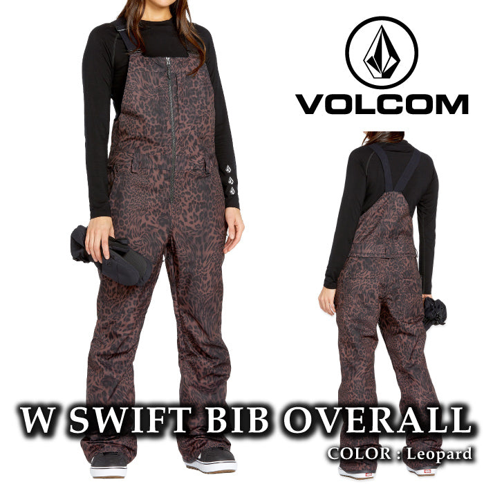 ボルコム スノーボード ウェア ビブパンツ VOLCOM WOMENS SWIFT BIB OVERALL Leopard レディース 24-25 日本正規品