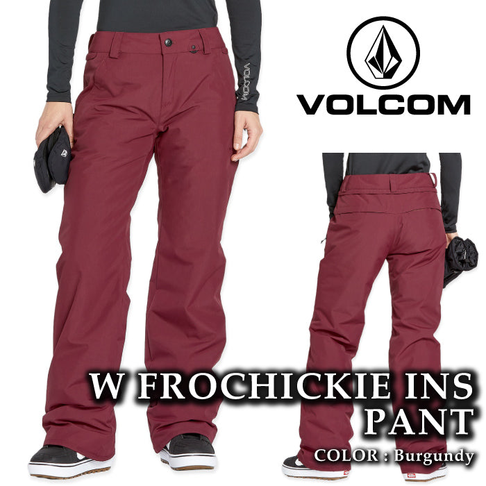 ボルコム スノーボード ウェア パンツ VOLCOM WOMENS FROCHICKIE INSULATED PANTS Burgundy レディース 24-25 日本正規品