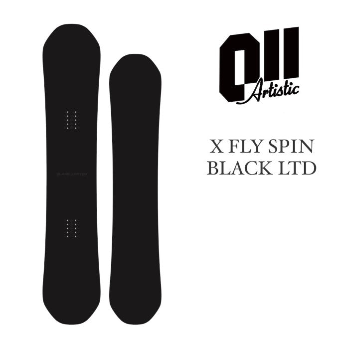 24-25 011Artistic X FLY SPIN BLCK LTD ゼロワンワン エックスフライスピン スノーボード グラトリ カービング フリーラン パーク 地形遊び 最軽量 国産ボード オガサカ ボード 板