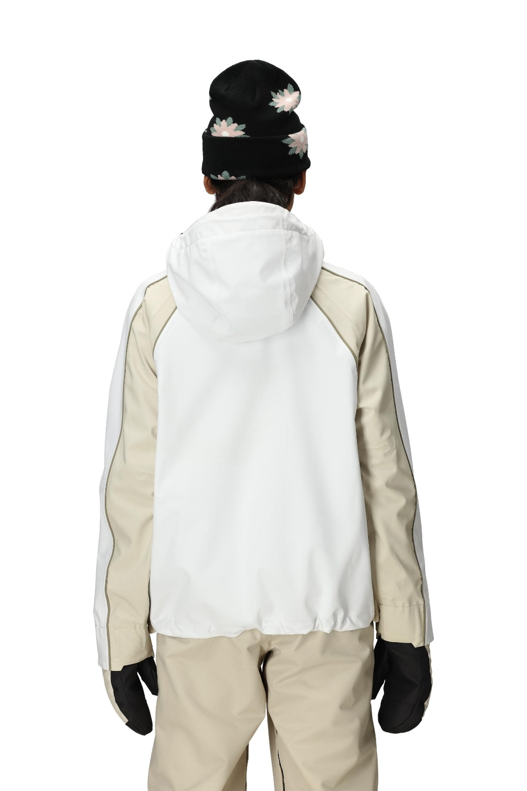 686 ロクハチロク WOMENS HOLOGRAM SHELL JACKET WHITE COLORBLOCK 25-26 スノーボード ウェア
