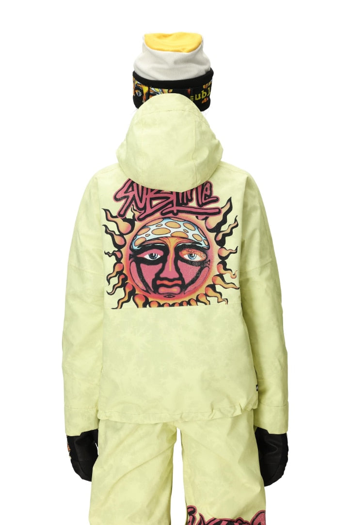 686 ロクハチロク WOMENS 686 SUBLIME SHELL ANORAK SUBLIME YELLOW TIE DYE 25-26 スノーボード ウェア
