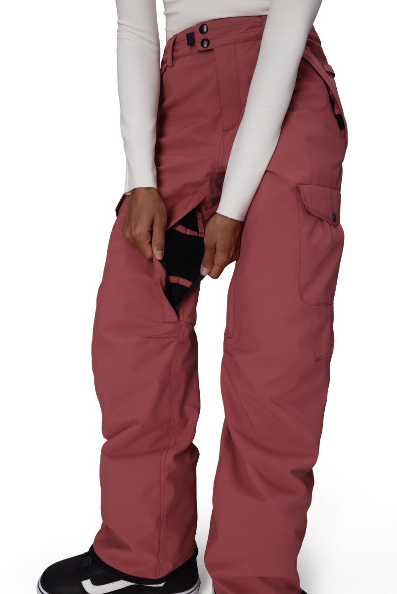 686 ロクハチロク WOMENS AURA INSULATED CARGO PANT ROSEWOOD 25-26 スノーボード ウェア