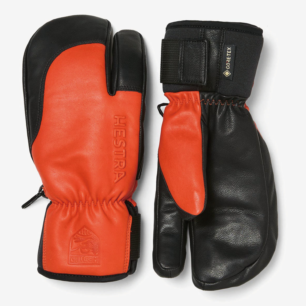 25-26 HESTRA Topo GTX 3-Finger Flame Red/Black 25-26