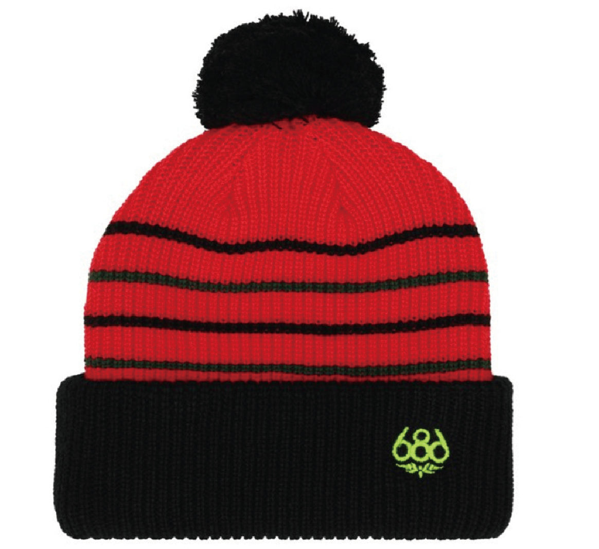 スノーボード アクセサリー シックスエイトシックス 686 YOUTH POM BEANIE FLARE COLORBLOCK 25-26 送料無料 日本正規品 予約商品 店頭受け取り可能