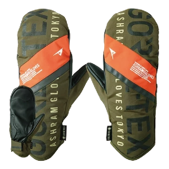 ASHRAM アシュラム [ashram] PROFILE LOGO MITT 24-25 スノーボード グローブ Olive
