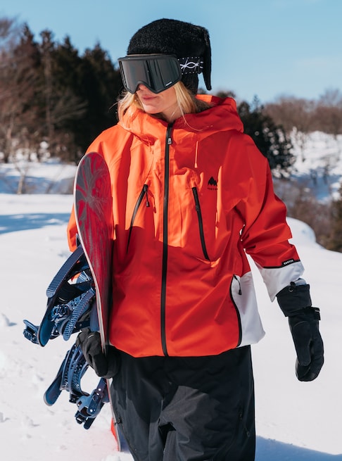 スノーボード ウェア バートン BURTON W Reserve GORE-TEX 2L Jacket Fiesta Red / Gray Cloud 25-26 送料無料 日本正規品